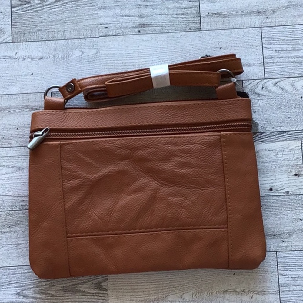 NWT Brown Leather Cross Body - Picture 2 of 5